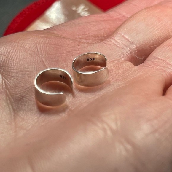 Sterling silver cuff earrings non pierce wrap earrings - Picture 4 of 4